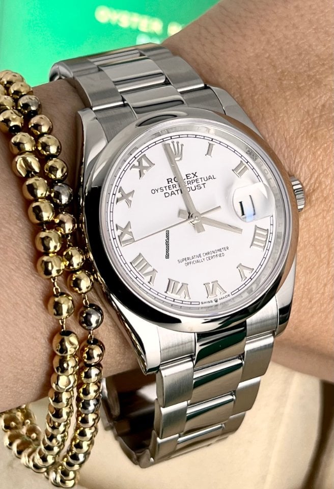 Datejust 36 weißes Zifferblatt