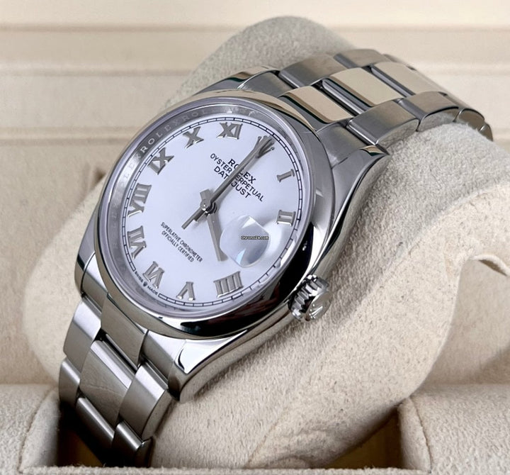 Datejust 36 weißes Zifferblatt