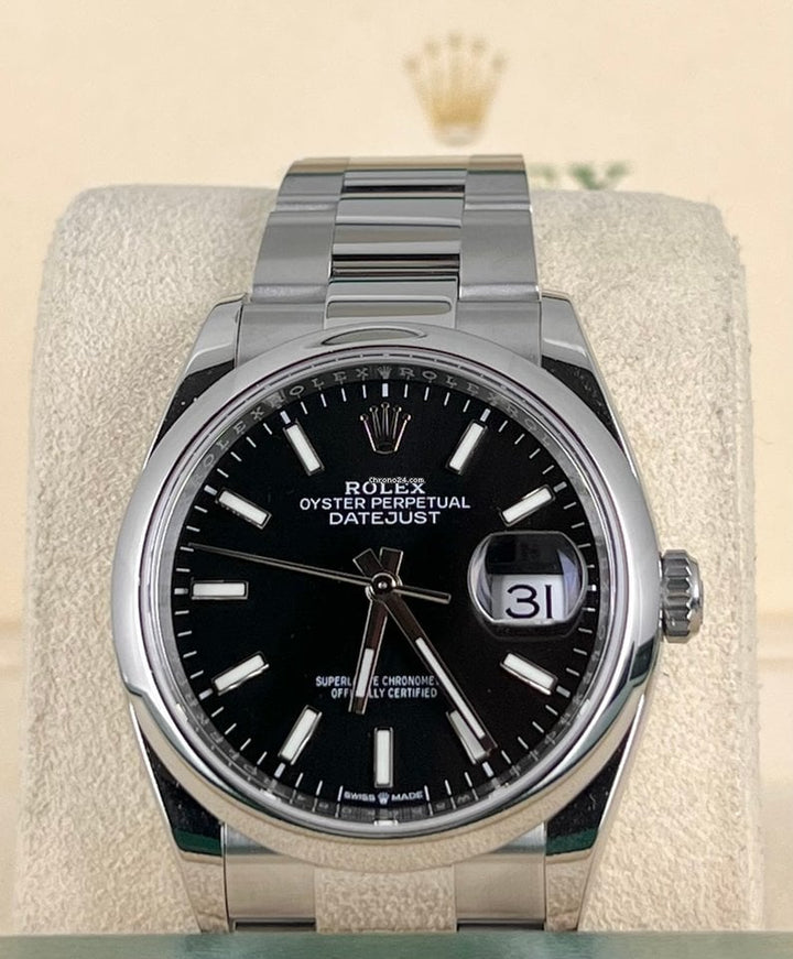 Datejust 36 Schwarzes Zifferblatt 2024 NEU