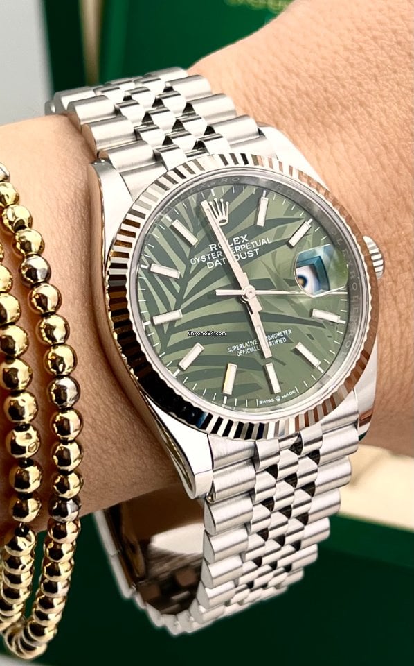 Datejust 36mm Grüne Palme