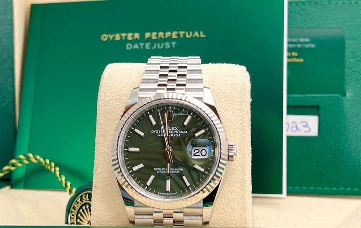Datejust 36mm Grüne Palme