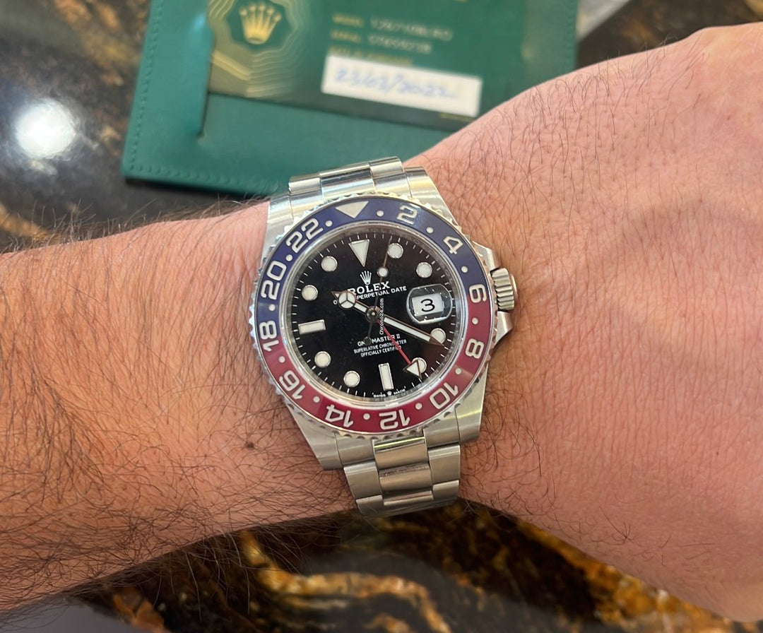 GMT-Master II Pepsi Oyster 2022 mint condition box papers