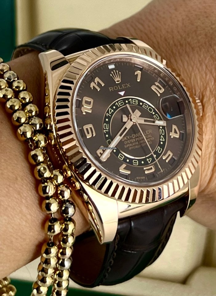 Sky-Dweller Chocolate Rose Gold 18K Full set 2015