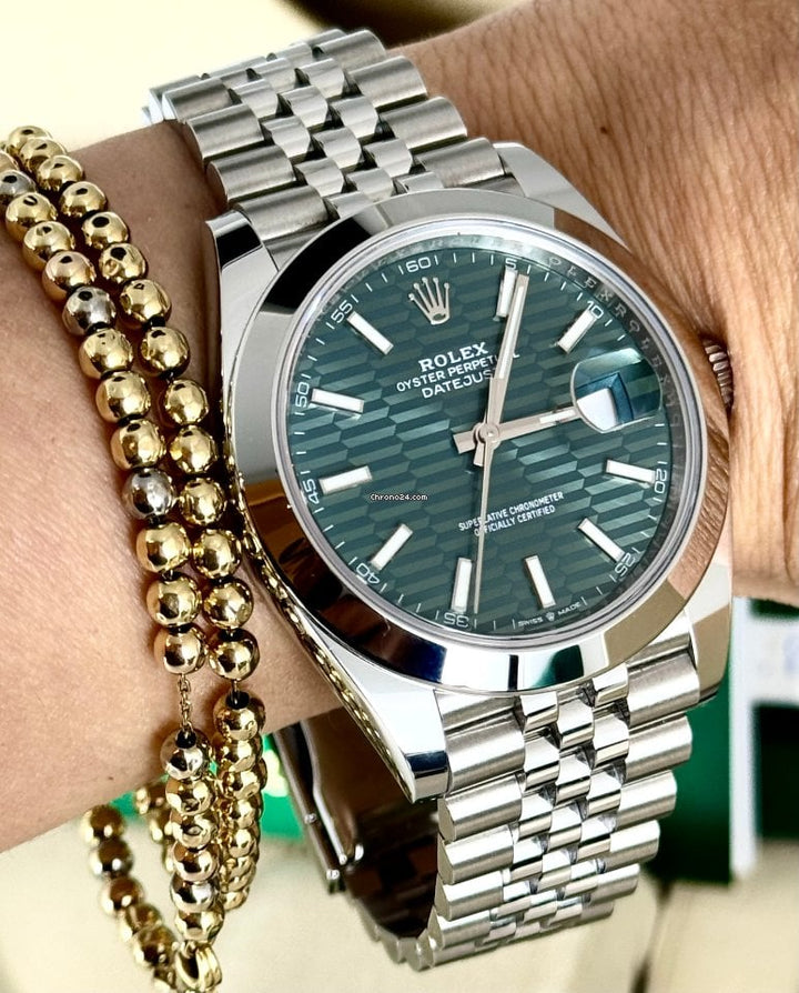 Rolex Datejust 41 Certified Green Motif. Jubille