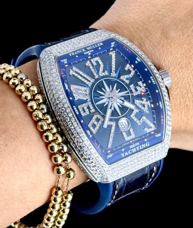 Franck muller iced out watch sale