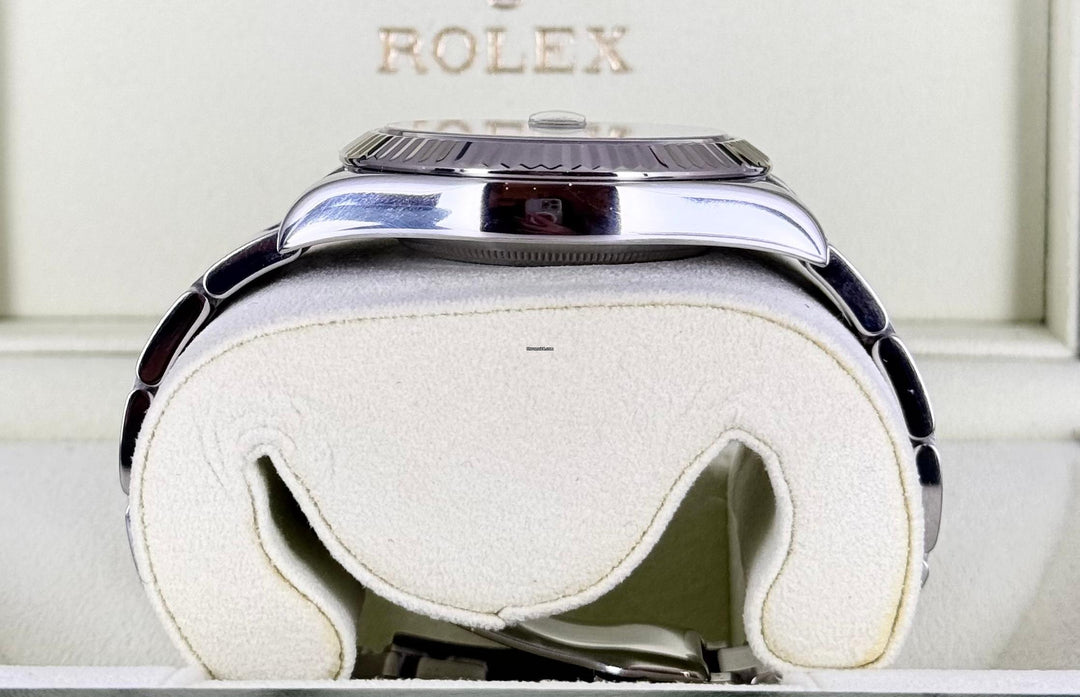Rolex Datejust II Arbic Silbernes Zifferblatt B&P Weißgold-Lünette