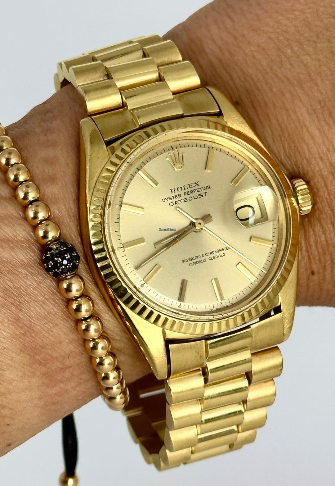 Rolex Datejust 36 zertifiziertes Gelbgold, sehr guter Zustand