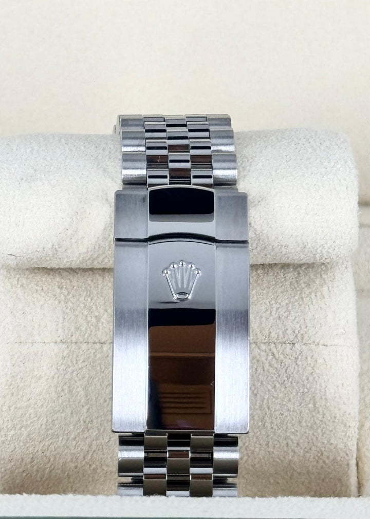 Rolex Datejust 36 White Gold Bezel Jubille Blue Stick Dial Full Set