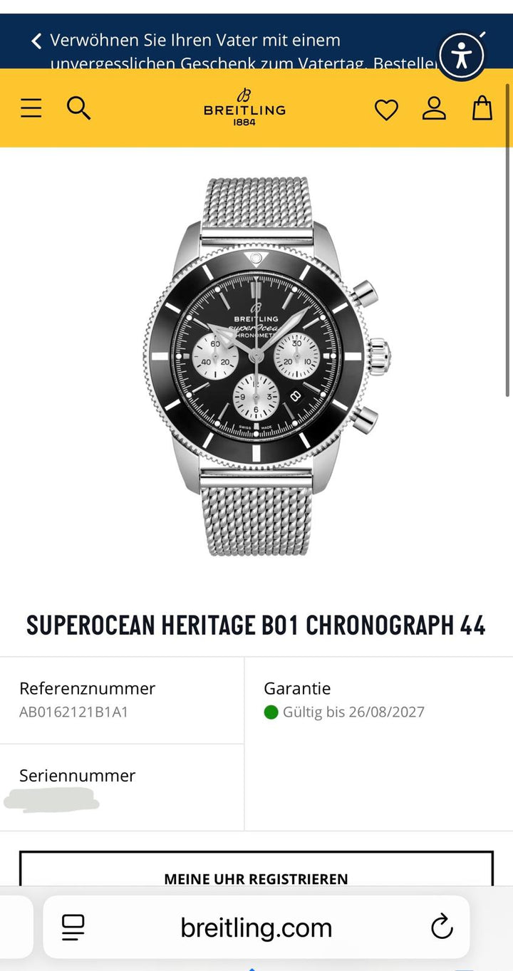 Breitling Superocean Heritage II Chronograph Extra Full Set With Extra Rubber Strap