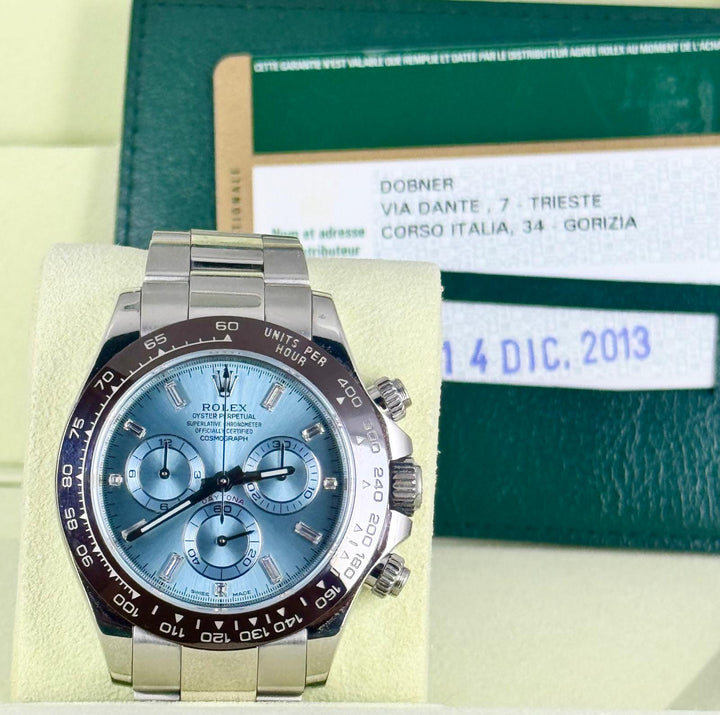 Rolex Daytona Platinum 950 Baguette DIAL CHEAPEST WORLD WIDE Box and Papers 2013