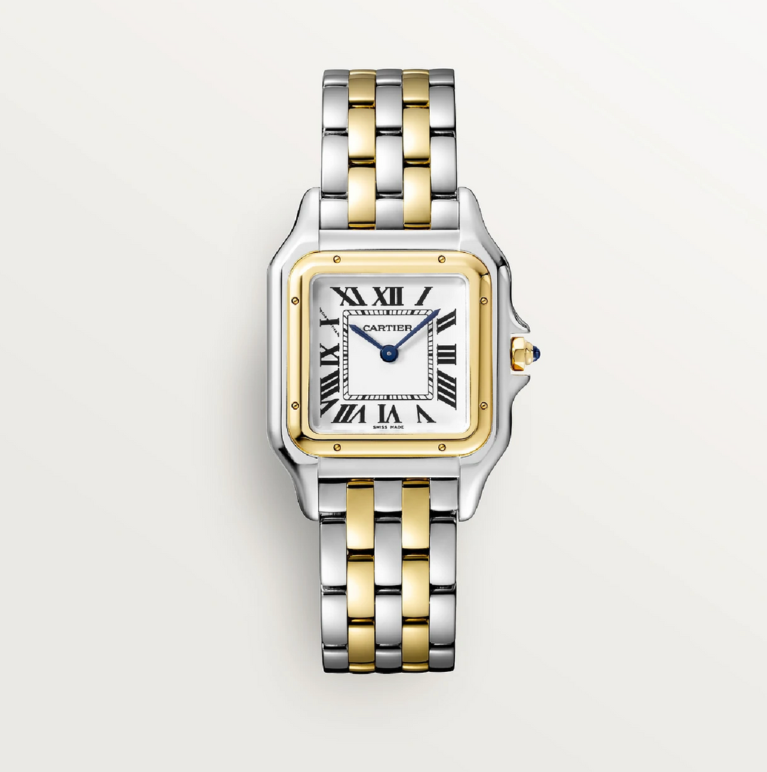 Cartier Panthère Medium Two-Tone Quartz Watch in Steel & 18K Yellow Gold