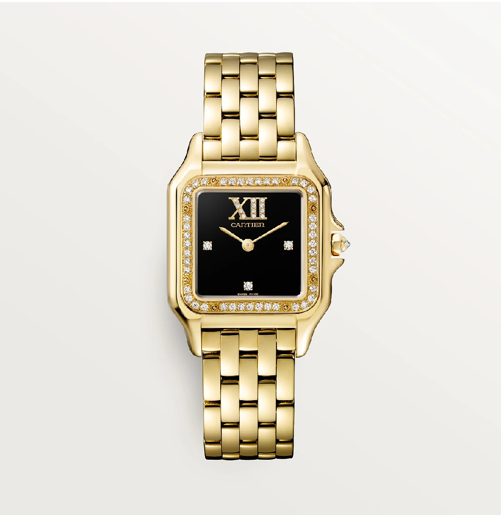 Cartier Panthère de Cartier Medium – 18k Yellow Gold with Black Lacquer Diamond Dial