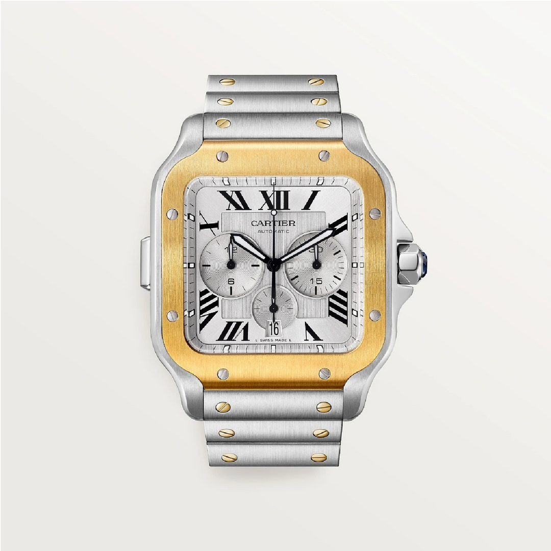 Santos de Cartier Chronograph XL Steel & Gold Automatic Watch