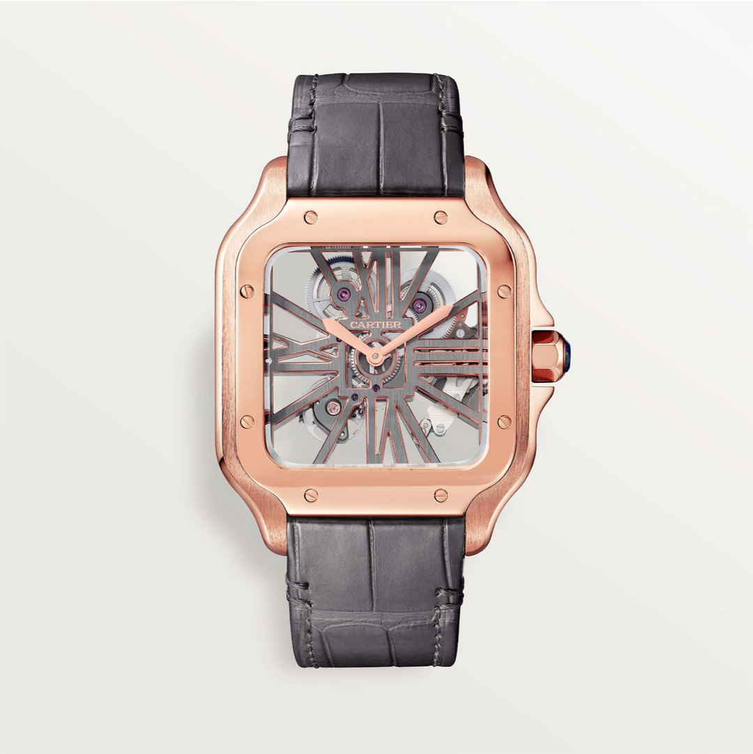 Santos de Cartier Skeleton Large Model Rose Gold 9619 MC