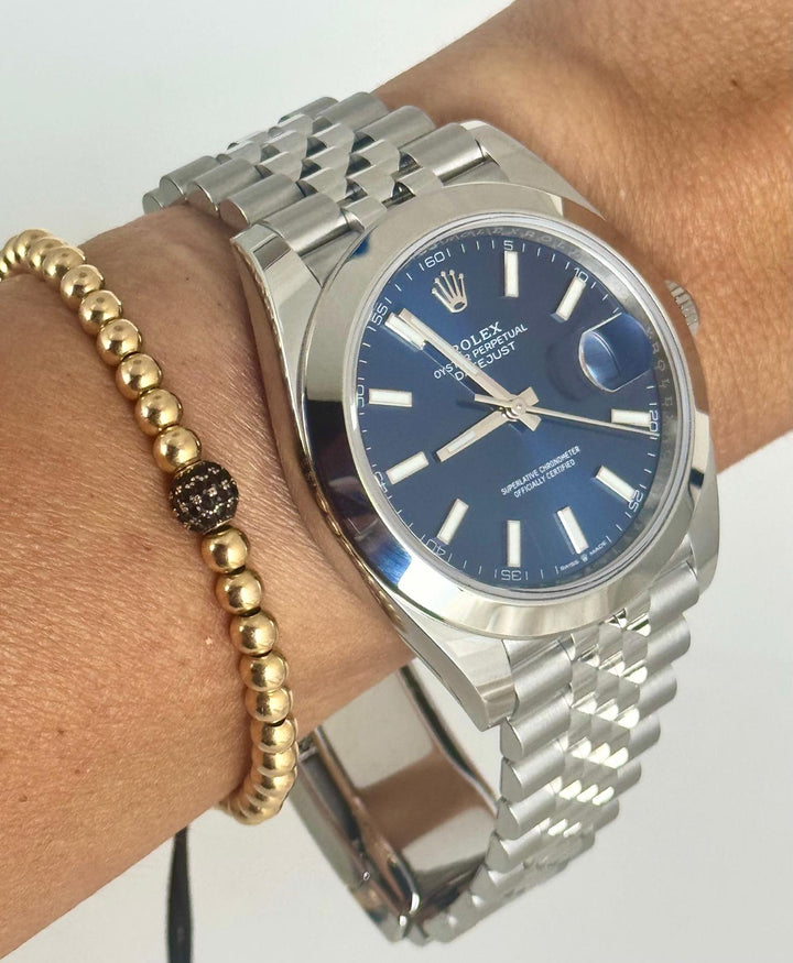 Rolex Datejust 41 Full SET 2022 on Jubille Blue Stick Dial