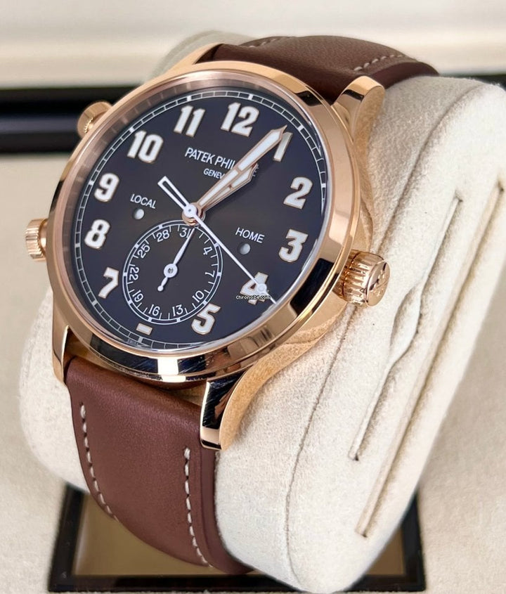 Calatrava Pilot Travel Time 18K Roségold NEU