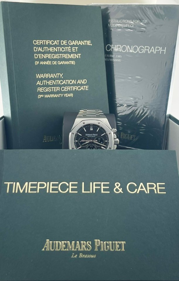 Royal Oak Chronograph Schwarzes Zifferblatt Full Set