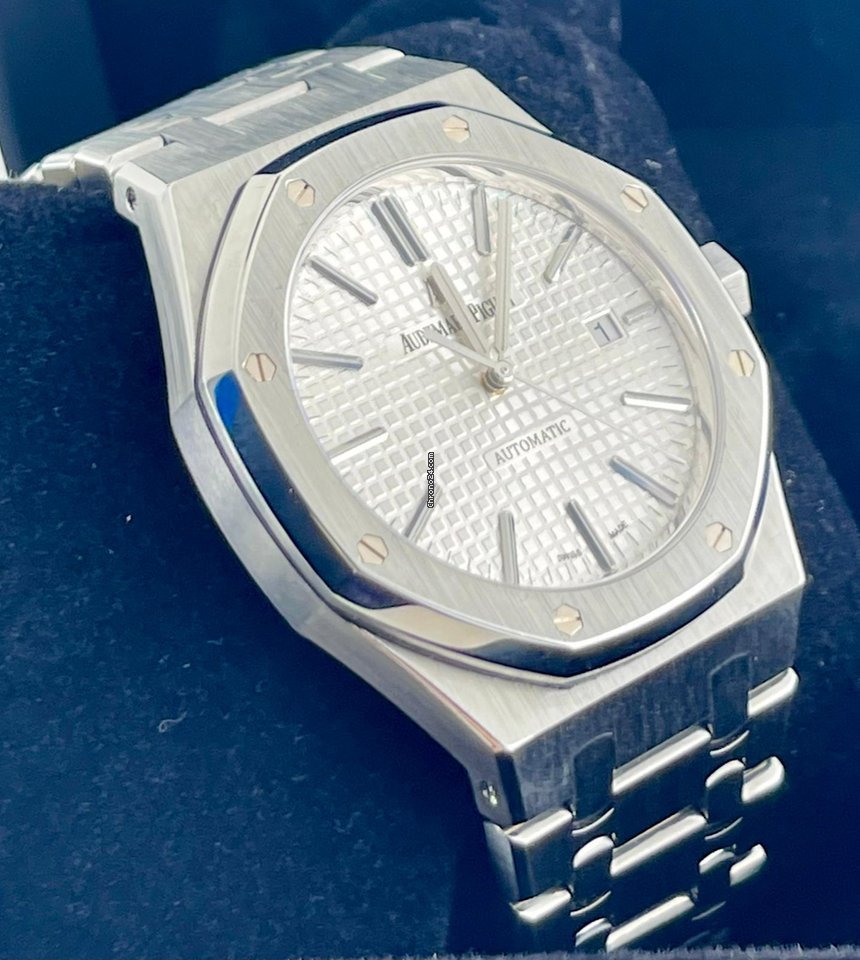 Royal Oak 41 mm Silbernes Zifferblatt Full Set Wie neu
