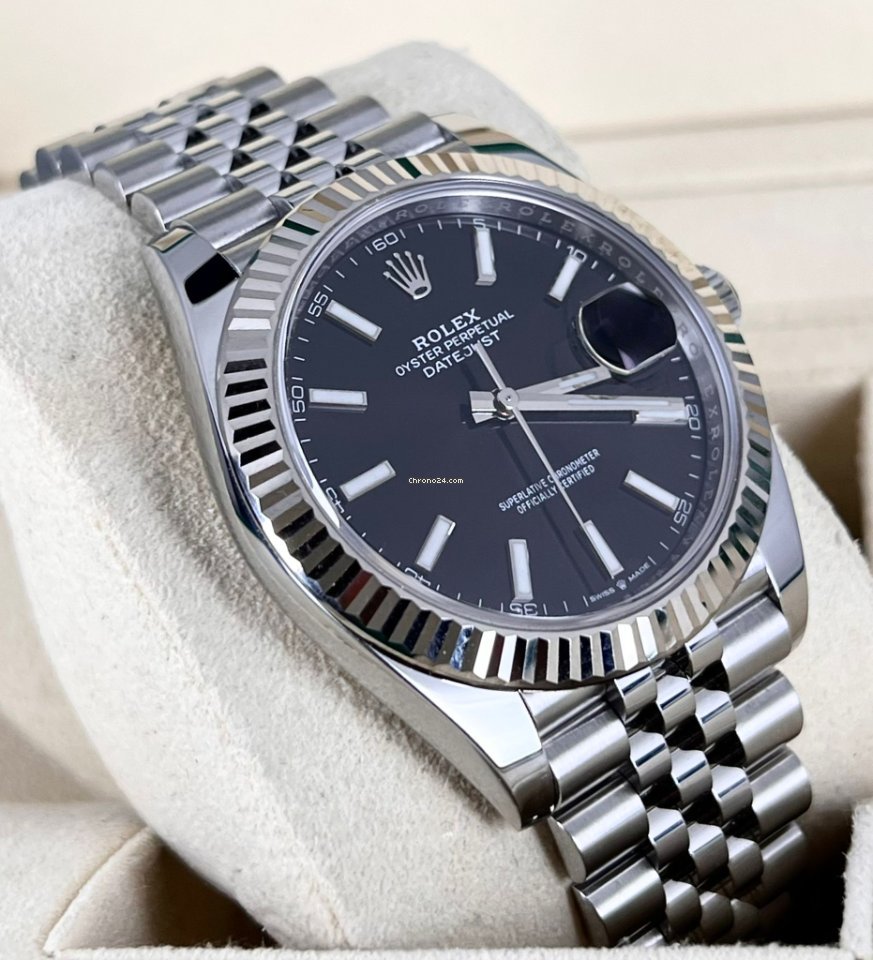 Datejust 41 18K Weißgoldlünette, Jubilee-Armband, wie neu