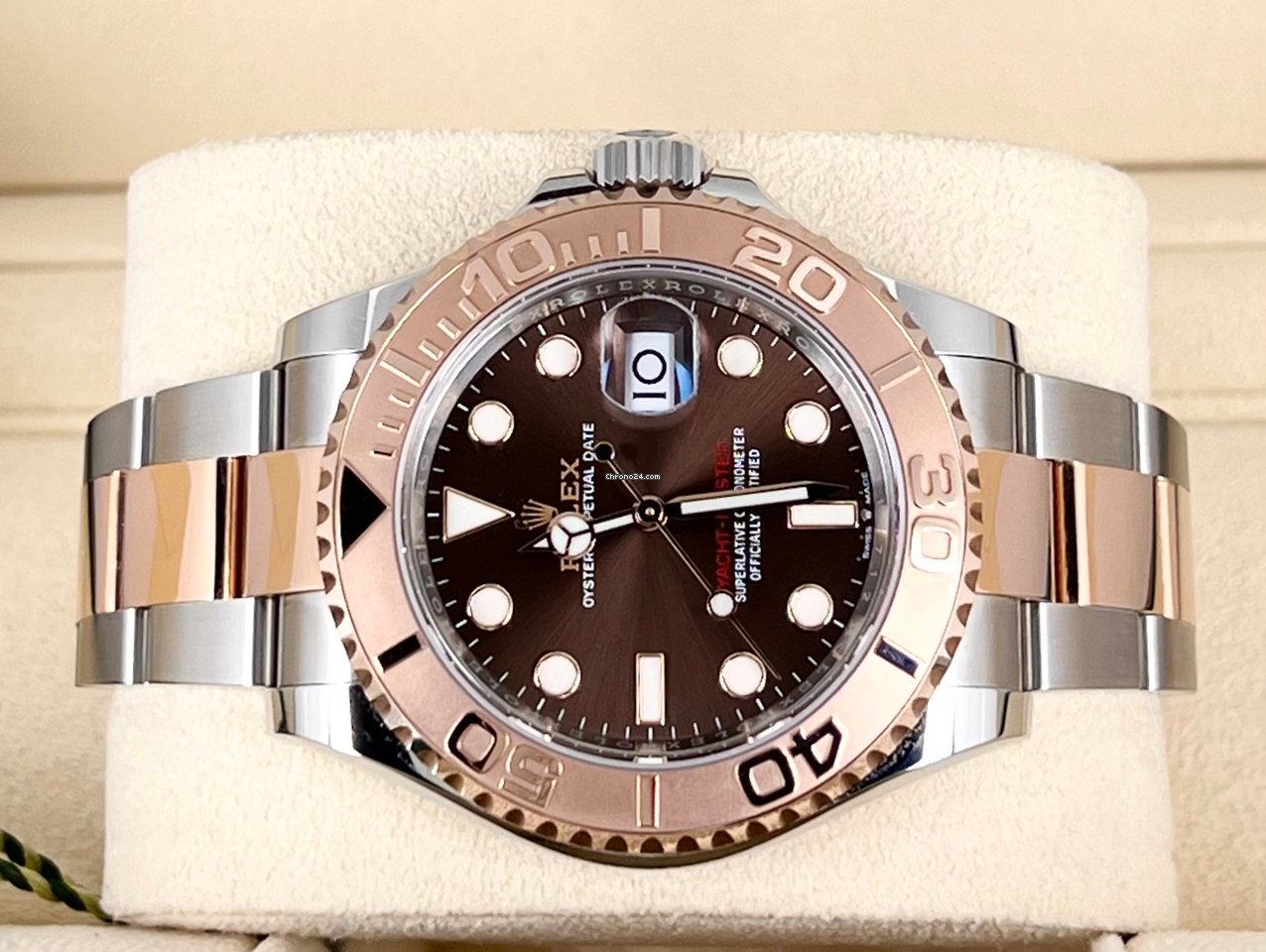 Yacht-Master 40 18K Roségold, Schokoladen-Zifferblatt, Komplettset