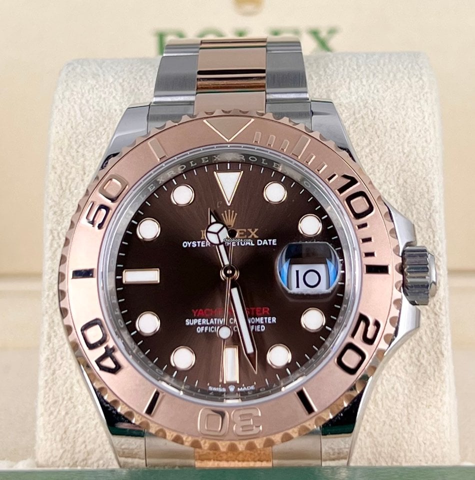 Yacht-Master 40 18K Roségold, Schokoladen-Zifferblatt, Komplettset