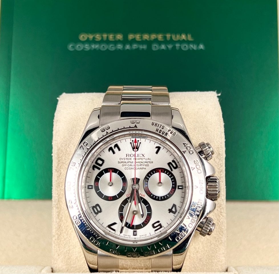 Daytona Racing-Zifferblatt, 18K Weißgold, Z-Seriennummer, Box und Papiere