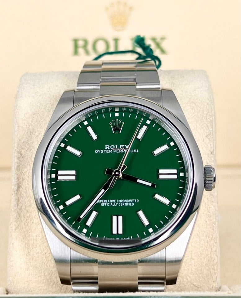 Oyster Perpetual 41 grünes Zifferblatt, neu