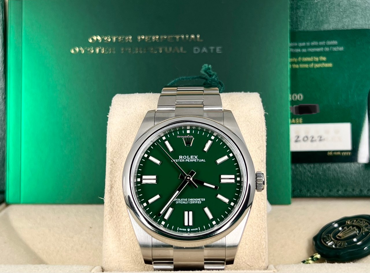 Oyster Perpetual 41 grünes Zifferblatt, neu