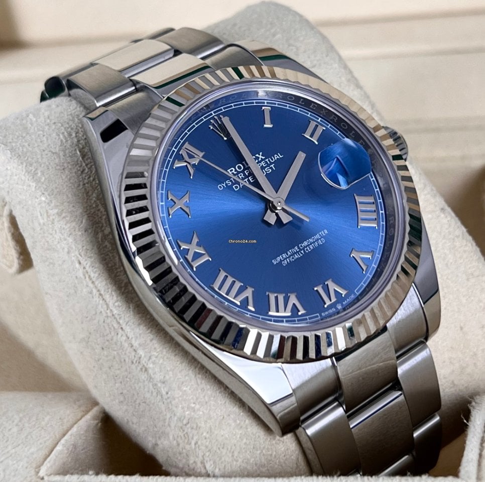 Rolex Datejust 41 blaues Azzurro-Zifferblatt