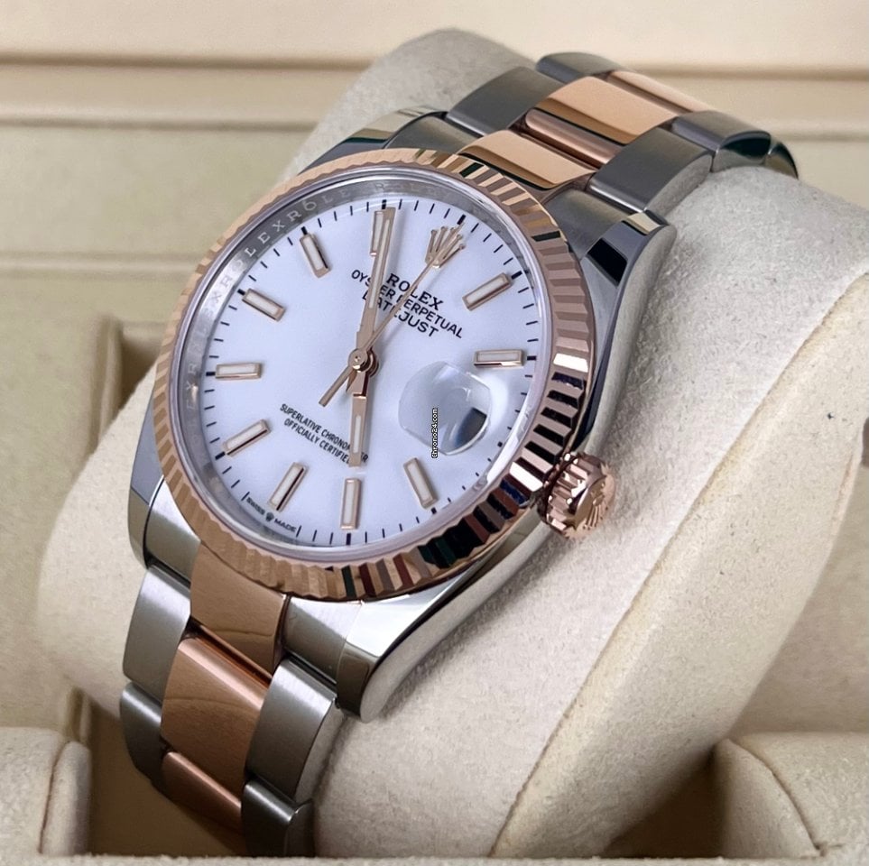 Rolex Datejust 36 18K Roségold, wie neu