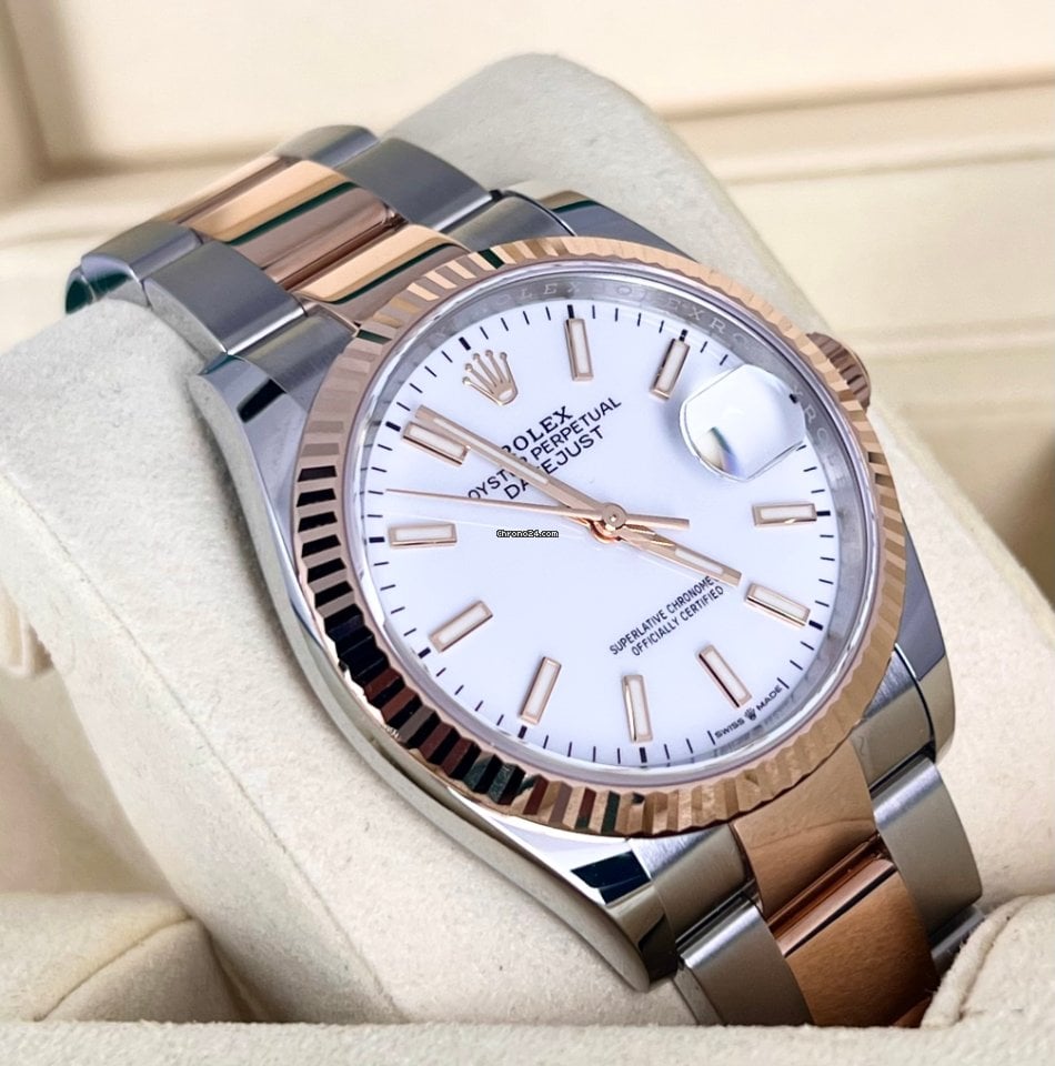 Rolex Datejust 36 18K Roségold, wie neu