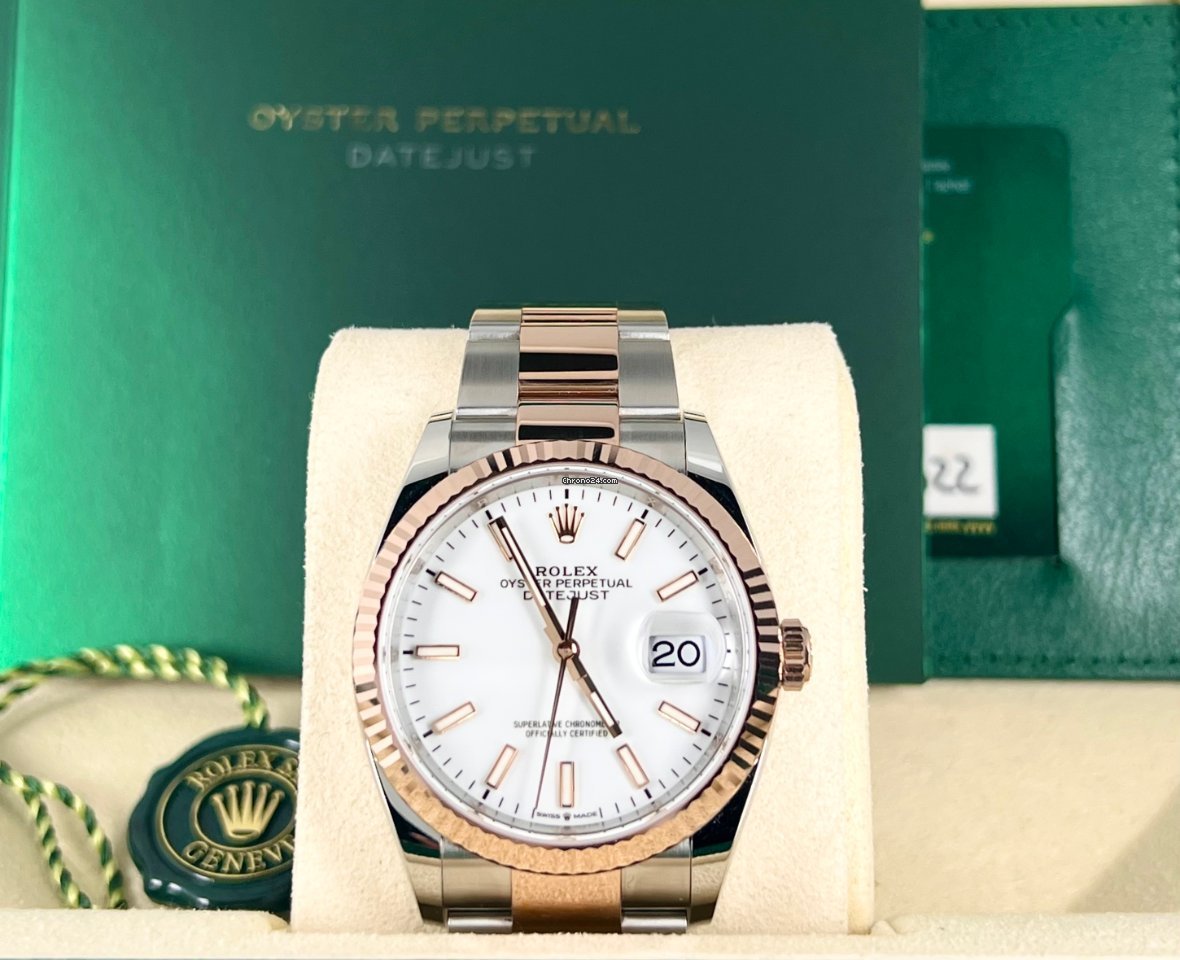 Rolex Datejust 36 18K Roségold, wie neu