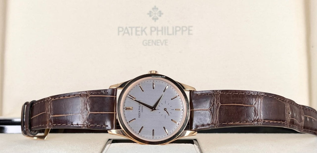 Calatrava Handaufzug 18K Roségold Full Set unpoliert