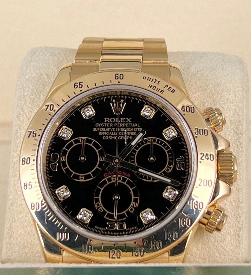 Daytona schwarzes Diamant-Zifferblatt, Komplettset, wie neu