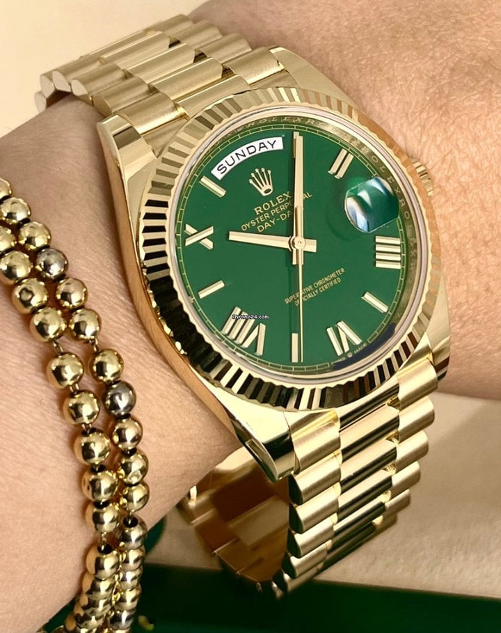 Day-Date 40 Green Dial Full Set NEW 2024-11