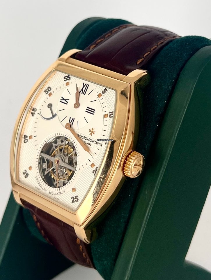 Tonneau Regulator Roségold 18K mit Box und Papieren, neuwertiger Zustand, Tourbillon, unpoliert