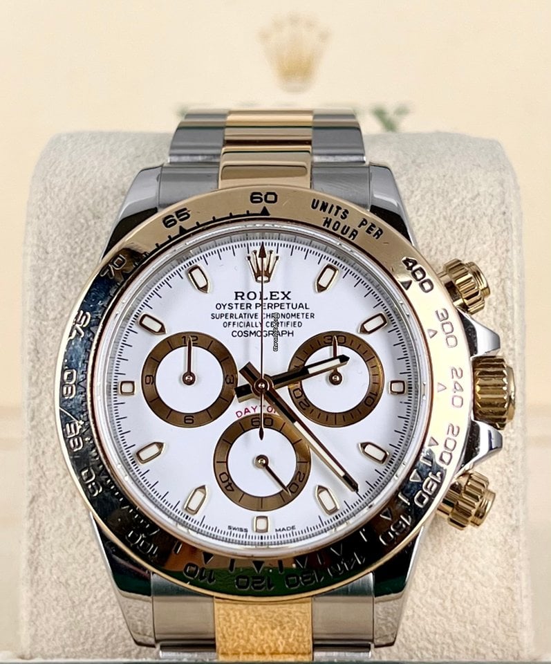 Daytona Stahl und Gold, 2018, Box und Papiere