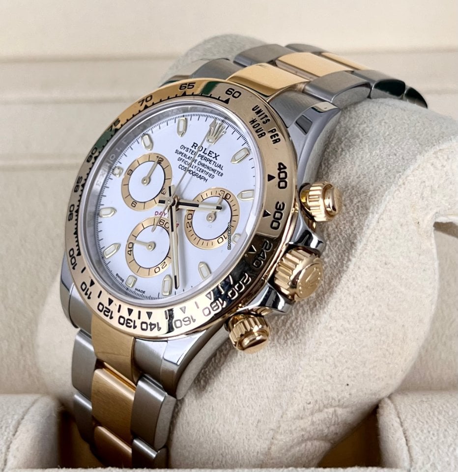 Daytona Stahl und Gold, 2018, Box und Papiere