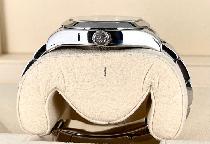 Milgauss-zertifizierte Uhr in Schwarz und Orange, sehr guter Zustand, Service 2024 