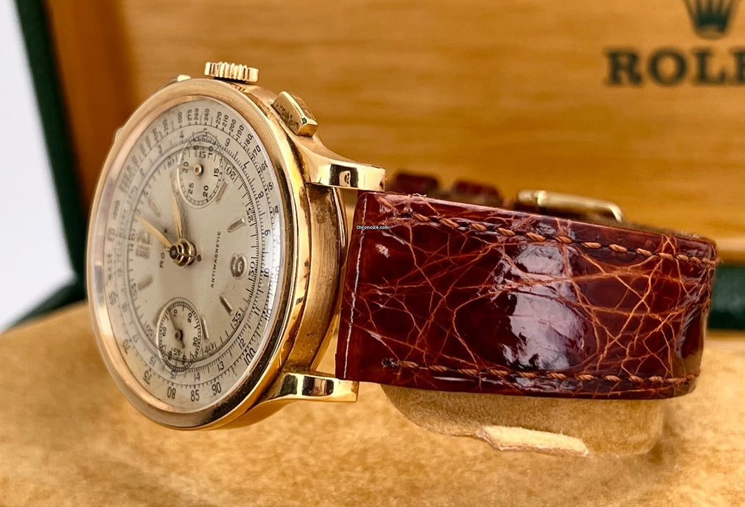 Chronograph Rose Gold Vintage Beautiful Condition