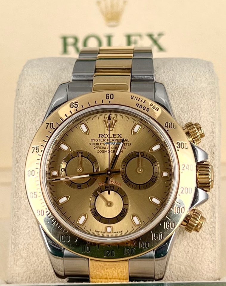 Stahl und Gold 18K Gelbgold, Box und Papiere