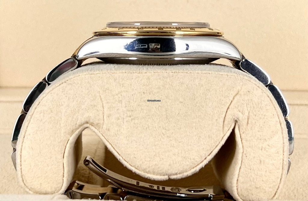 Stahl und Gold 18K Gelbgold, Box und Papiere