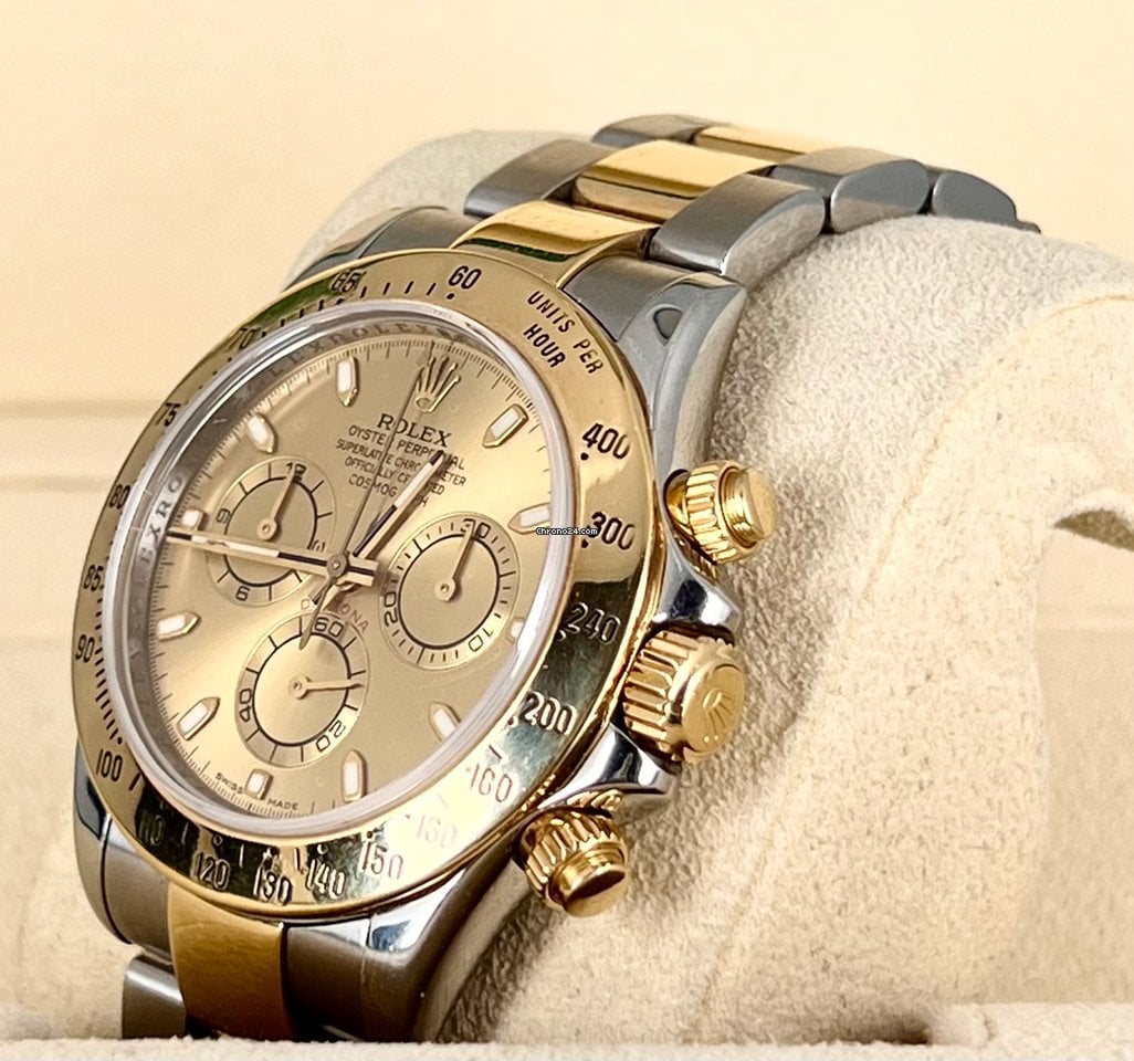 Stahl und Gold 18K Gelbgold, Box und Papiere
