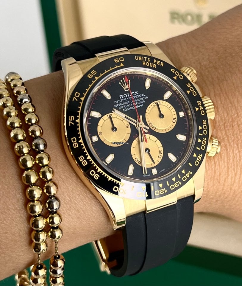 Daytona 18K Gelbgold „Paul Newman“ Oysterflex, neuwertig