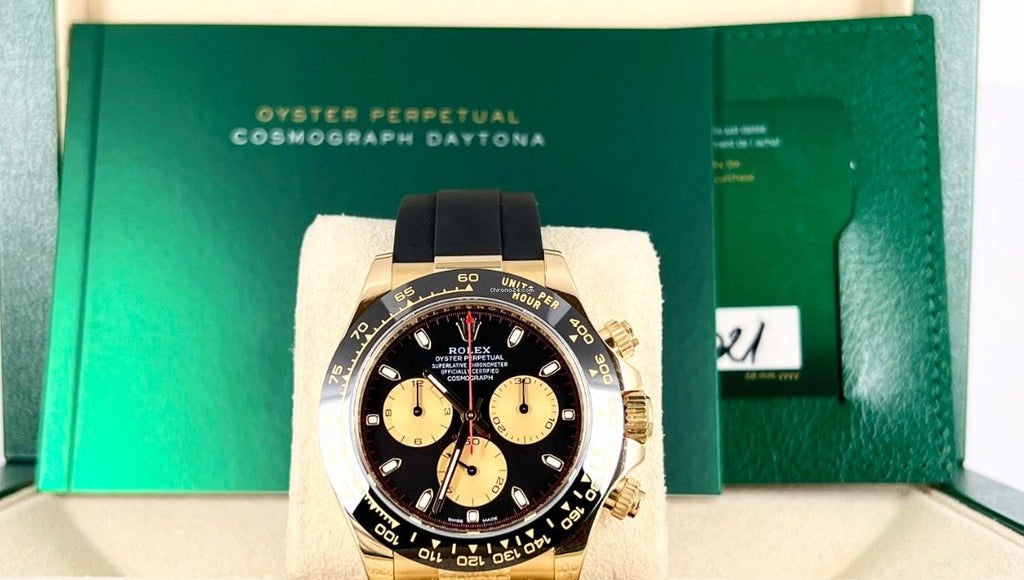 Daytona 18K Gelbgold „Paul Newman“ Oysterflex, neuwertig