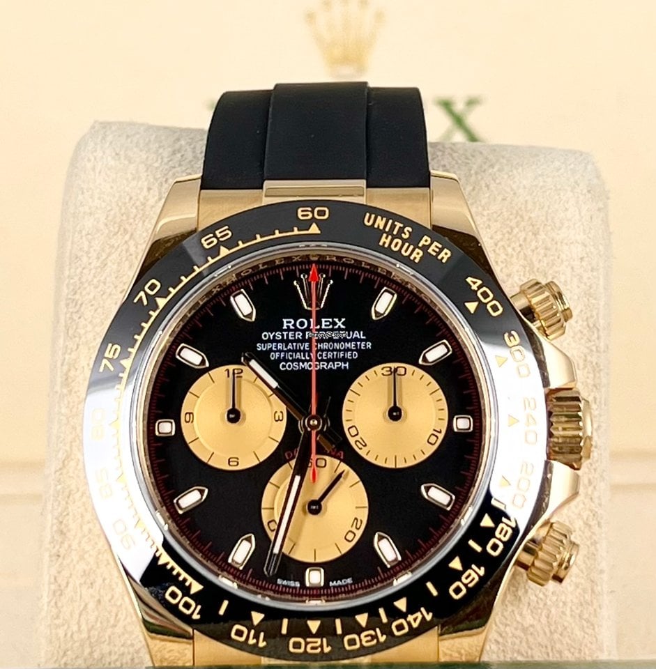 Daytona 18K Gelbgold „Paul Newman“ Oysterflex, neuwertig