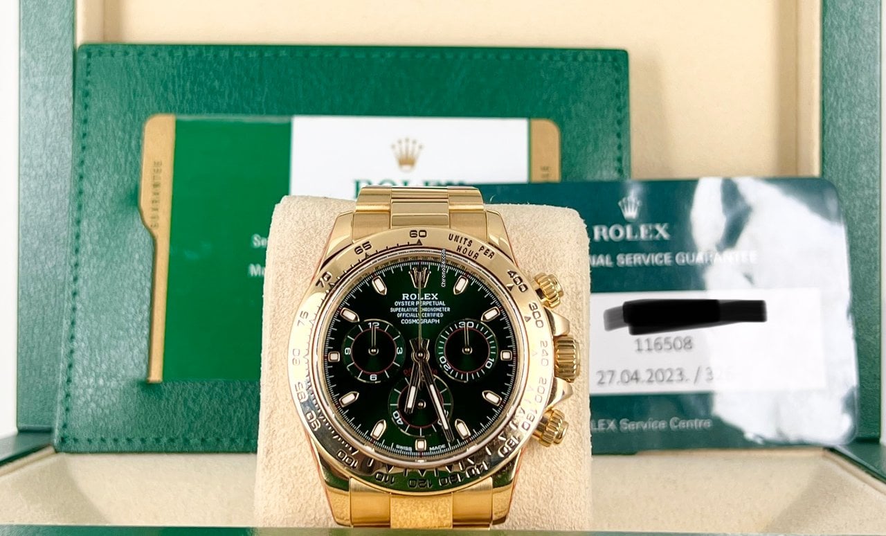 Daytona „Green Money“ „John Mayer“ 2017, nach frischem Service bei Rolex