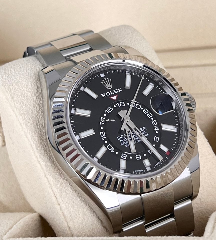 Sky-Dweller 42 mit Jahreskalender, 18K Weißgoldlünette, Komplettset