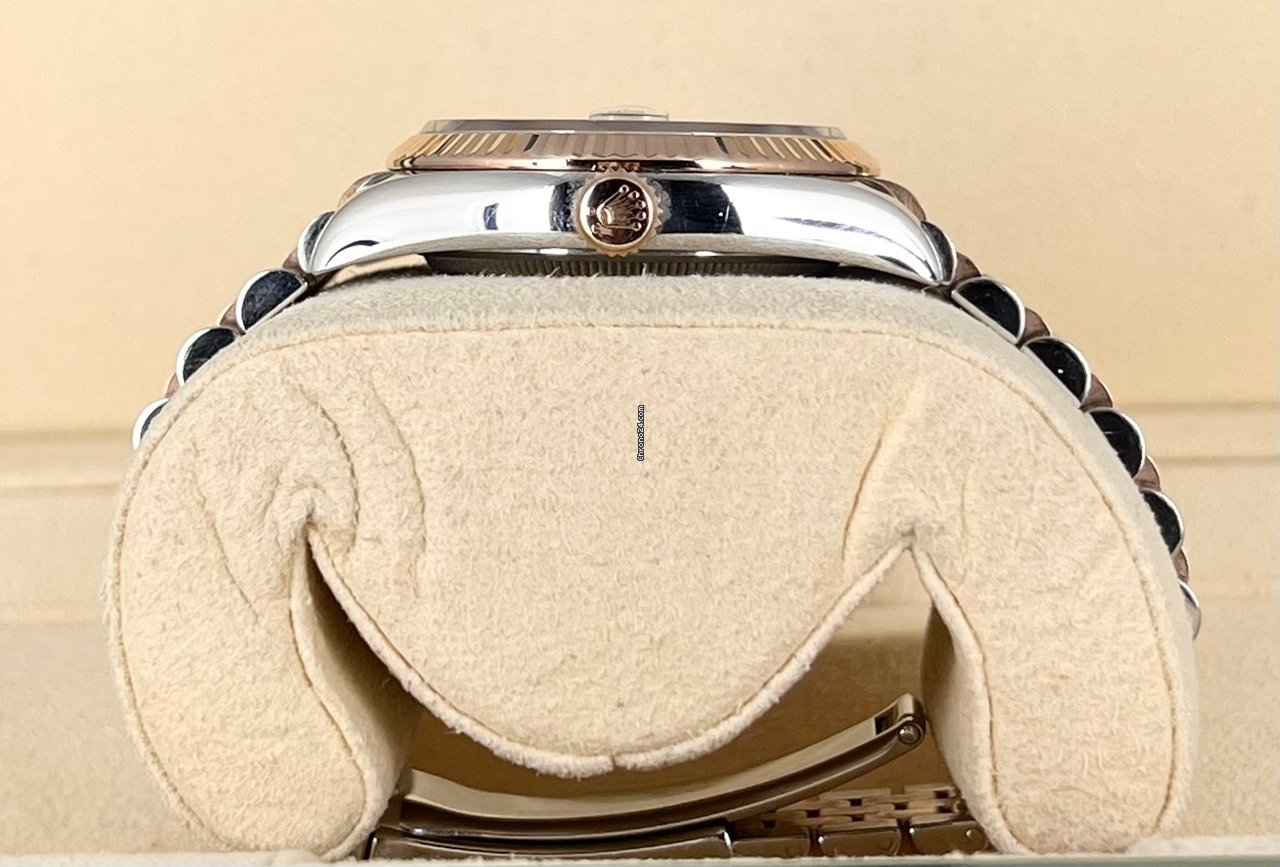 Datejust 36 Stahl und Roségold 18K, Box und Papiere