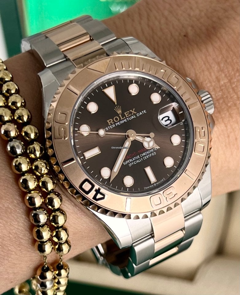 Yacht-Master 37 Schokoladen-Zifferblatt, wie neu, 2021, Full Set